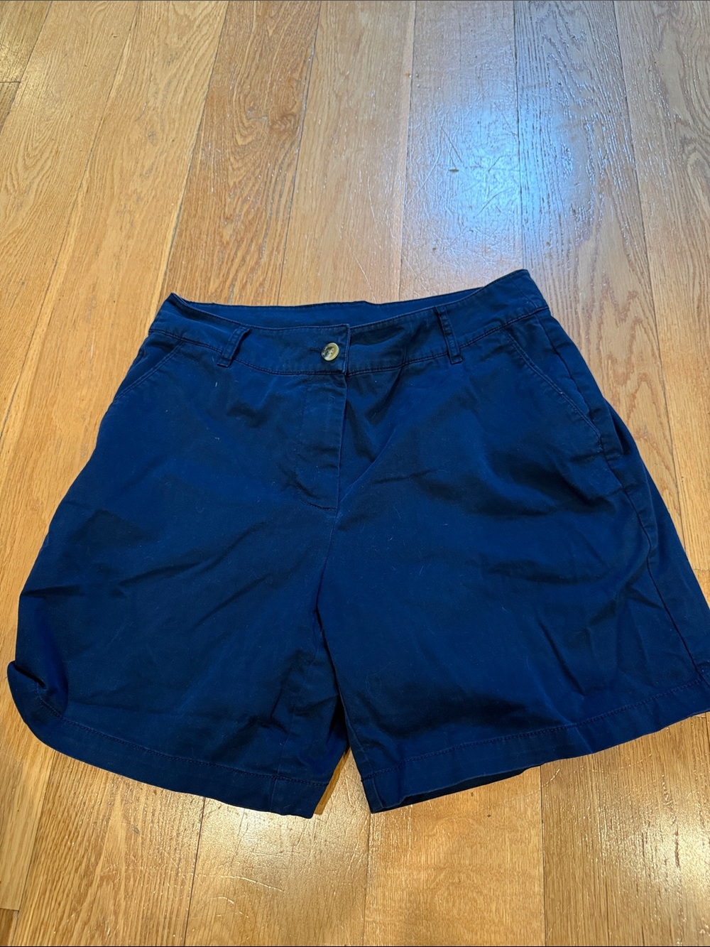 Sz 10 Kim Rogers Women’s Navy cotton/spandex Shorts inseam 6.5
